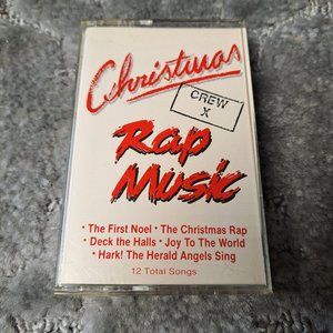 VINTAGE CREW X Christmas Rap Music Cassette Tape 1990 RARE TESTED/PLAYS